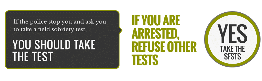 should you take field sobriety tests